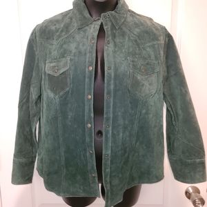 NEW✂️💲DROP- VTG Suede Button Down Sz XL
